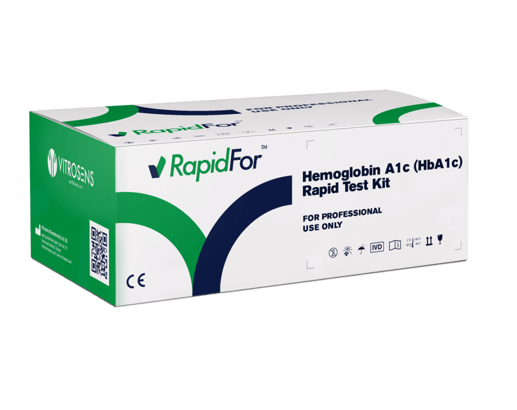 Hemoglobin A1c (HbA1c) rapid test kit for analyzers